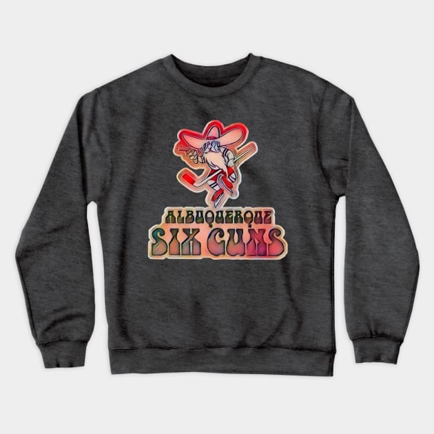 Albuquerque Six Guns Hockey Crewneck Sweatshirt by Kitta’s Shop